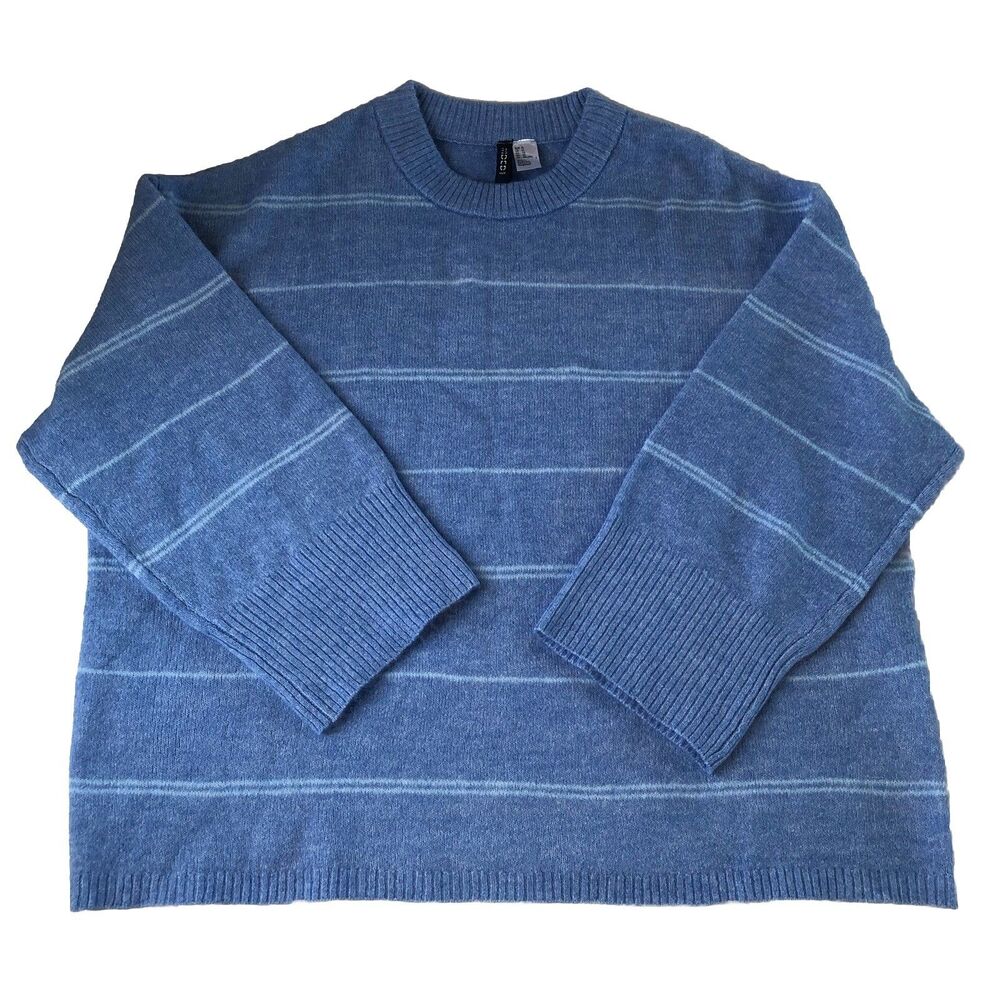 Divided HM Women’s Striped Sweater Blue Size XL  NWT
